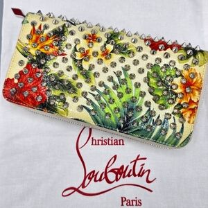 CHRITIAN LOUBOUTIN PANNETTONE FLORAL LONG WALLET